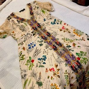 Anthropology geisha designs floral dress